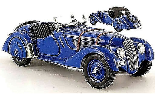Bmw 328 roadster 1/18 Autoart 1938 blue diecast model cars