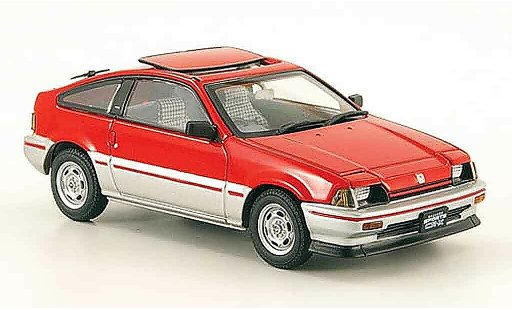 Honda CR-X Ballade 1/43 Ebbro 1.5i red grey metallisee 1983 diecast model cars