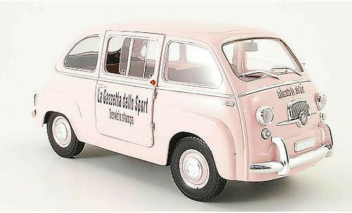 Fiat 600 Multipla 1/18 Mini Miniera gazetta dello sport diecast model cars