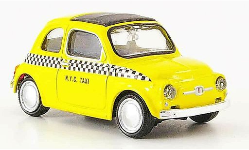 Fiat 500 Nuova 1/43 Mondo Motors N.Y.C. Taxi yellow 1957 diecast model cars