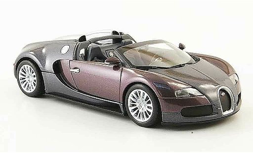 Bugatti Veyron Grand Sport 1/43 Minichamps grey purple 2009 diecast model cars