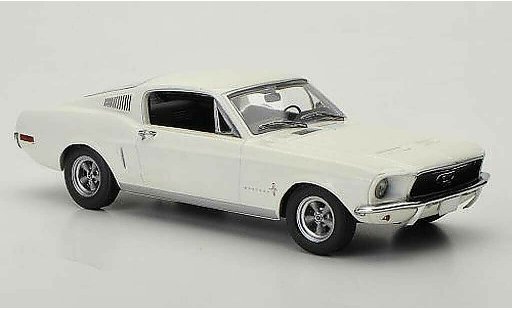 Ford Mustang Fastback 1/43 Minichamps 2+2 white diecast model cars