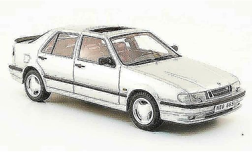 Saab 9000 CS 1/43 Neo Aero grey metallisee 1995 diecast model cars