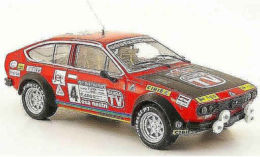 Alfa Romeo Alfetta gtv 2.0 1/43 M4 V no.4 guida tv rallye em 1980 diecast model cars