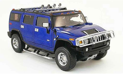 Hummer H2 Base 1/18 Highway 61 blue diecast model cars