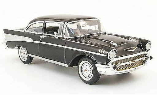 Chevrolet Bel Air Sedan 1/18 Highway 61 1957 black 2-portes diecast model cars
