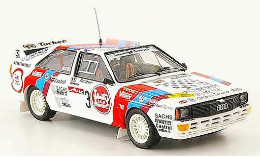 Audi Quattro rallye 1/43 Trofeu No.3 Duez Cantonati Metz Rally 1985 diecast model cars
