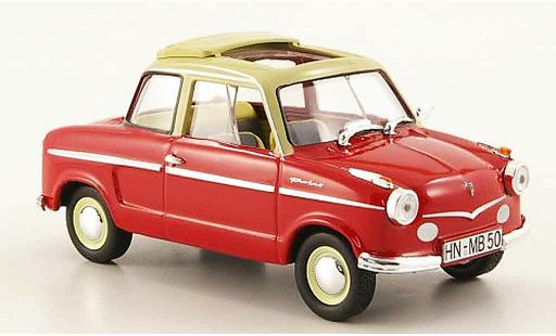 NSU Prinz Prinz I 1/43 Norev red beige avec geoffnetem folding roof 1958 diecast model cars