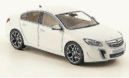 Opel Insignia OPC 1/43 Schuco white 2009 diecast model cars