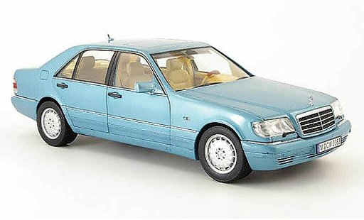 Mercedes Classe S 500 1/18 Norev (w140) blue metallisee 1997 diecast model cars
