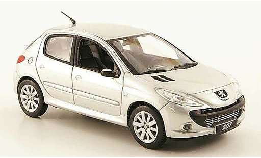 Peugeot 207 Base 1/43 Norev grey metallisee 5 portes 2008 diecast model cars