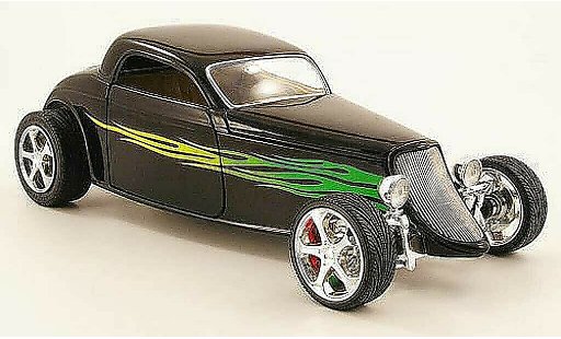 Ford 1933 Coupe 1/18 Yat Ming black with Flammendekor diecast model cars
