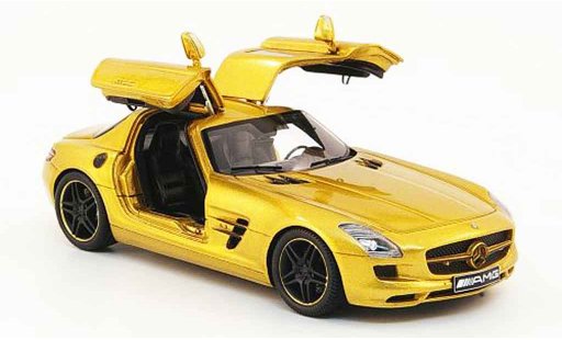Mercedes SLS Coupe 1/43 Spark AMG or avec geoffneten Turen 2010 diecast model cars