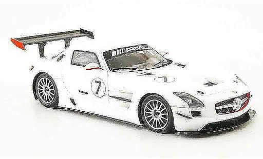 Mercedes SLS GT3 1/43 Spark AMG No.7 white 2010 diecast model cars