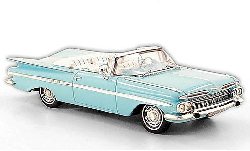 Chevrolet Impala Convertible 1/43 Spark 1959 turquoise diecast model cars