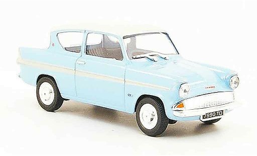 Ford Anglia 105E 1/43 Cararama blue white diecast model cars