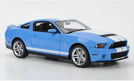 Shelby GT 500 2010 1/18 Autoart blue with whiteen stripes diecast model cars