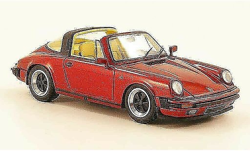 Porsche 911 Targa 1/43 Look Smart Carrera 3.2 red diecast model cars