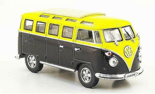Volkswagen Combi Base 1/43 Yat Ming t1 samba black yellow 1962 diecast model cars