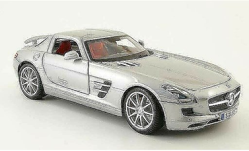 Mercedes SLS Coupe 1/18 Maisto coupe amg (c197) grey 2010 diecast model cars
