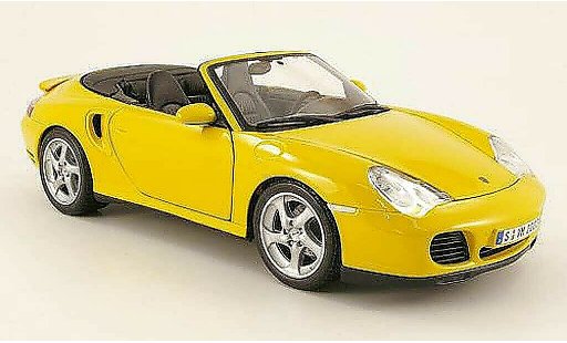 Porsche 911 Turbo 1/18 Maisto cabriolet yellow 2003 diecast model cars
