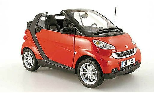 Smart ForTwo Cabrio 1/18 Minichamps cabriolet red 2007 diecast model cars