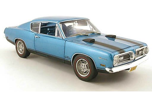 Plymouth Barracuda 1969 1/18 Highway 61 340 blue diecast model cars