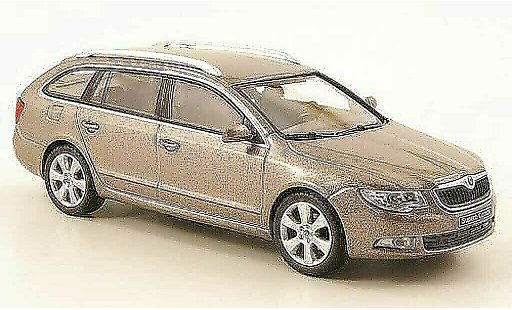 Skoda Superb 2009 1/43 Abrex II Combi greybrown diecast model cars