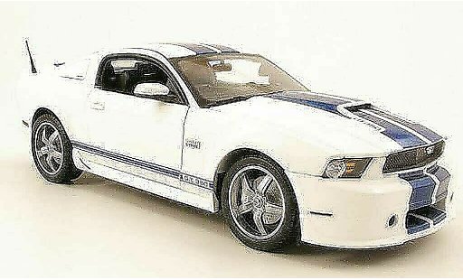Shelby GT 350 2011 1/18 Shelby Collectibles white blue diecast model cars