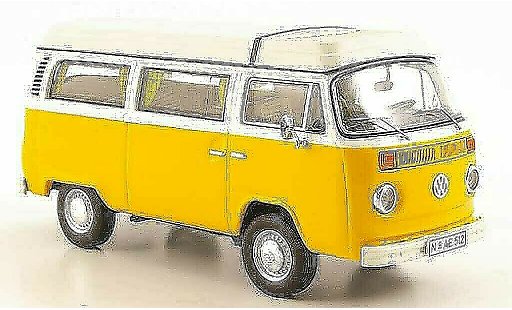 Volkswagen T2 Base 1/43 Premium ClassiXXs Camper avec Aufstellroof yellow/white diecast model cars