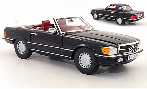 Mercedes 300 Base 1/18 Norev SL (R107) black 1978 diecast model cars