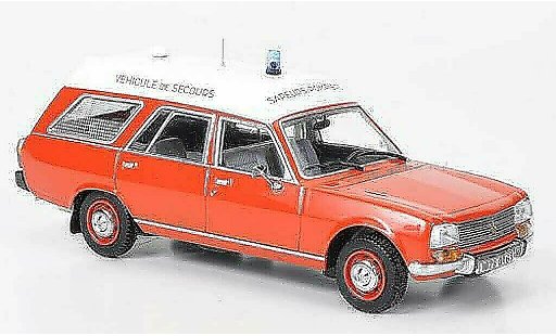 Peugeot 504 Break 1/43 Norev Estate Fire brigade Ambulance 1979 diecast model cars