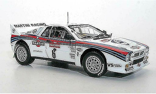 Lancia 37 Rally 1/18 Kyosho No.6 Martini M.Alen/I.Kivimaki San Remo 1983 diecast model cars