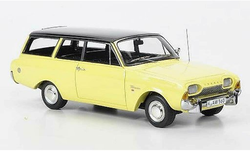 Ford Taunus 17M P3 1/43 Neo Turnier yellow/black diecast model cars