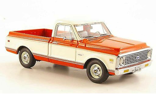 Chevrolet C-10 Pickup 1/43 Neo orange/white 1971 diecast model cars