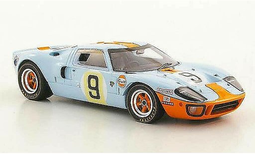 Ford GT40 Mk I 1/43 Spark GT 40 No.9 Gulf P.Rodriguez / L.Bianchi winnerfahrzeug 24h Le Mans 1968 diecast model cars