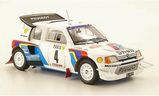 Peugeot 205 Turbo 16 1/43 Spark T16 Evolution 2 No.4 Monte Carlo Rally 1986 diecast model cars