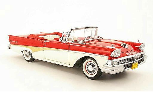 Ford Fairlane 500 Convertible 1/18 Sun Star red/white diecast model cars