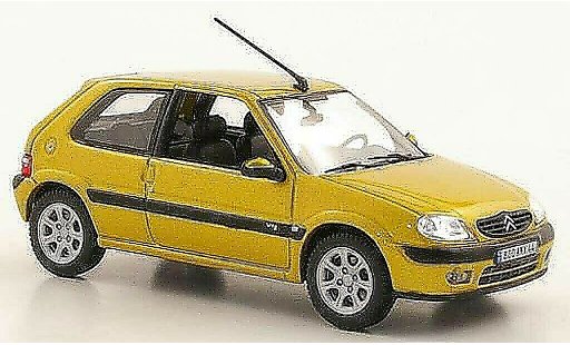 Citroen Saxo VTS 1/43 Norev yellow 3-portes 2000 diecast model cars