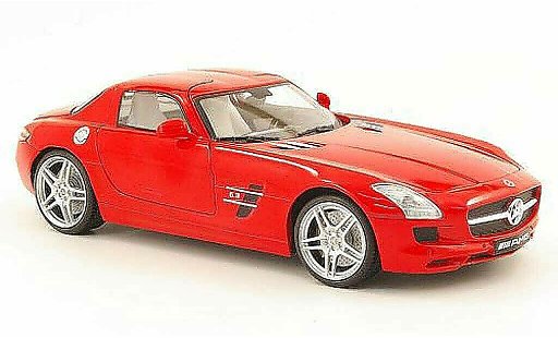 Mercedes SLS Coupe 1/18 Mondo Motors coupe amg red diecast model cars