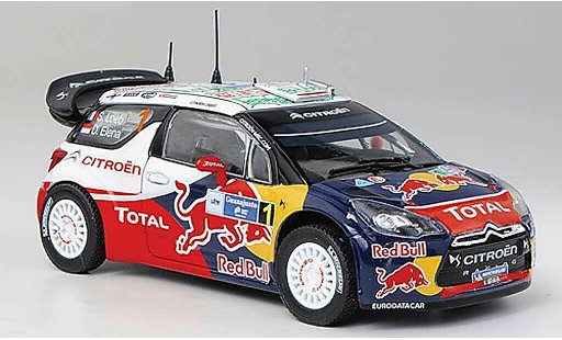 DS Automobiles DS3 WRC 2011 1/43 Norev No.1 Red Bull - Total S.Loeb / D.Elena Rally Mexiko diecast model cars