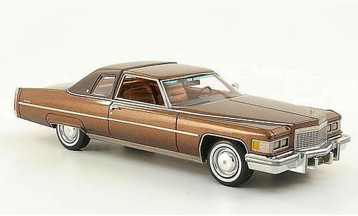 Cadillac Deville Coupe 1/43 Neo 1976 brown/brown diecast model cars