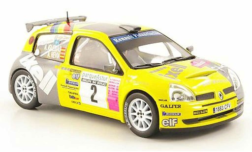 Renault Clio S1600 1/43 Hachette No.2 Ixell Rally de Aviles 2004 diecast model cars