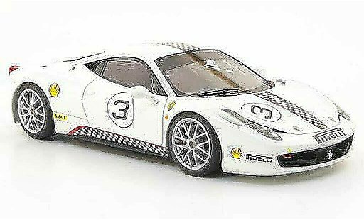 Ferrari 458 Challenge 1/43 Look Smart No.3 white diecast model cars
