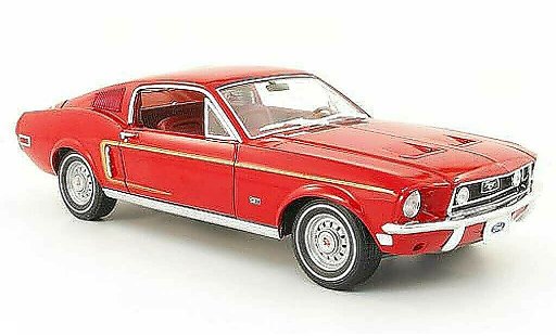 Ford Mustang Fastback 1/18 Greenlight gt 2+2 red diecast model cars