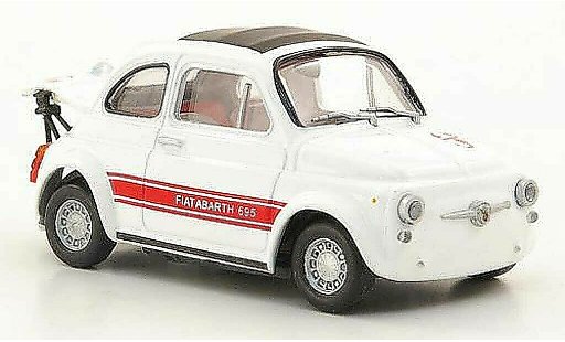 Fiat 695 Abarth SS 1/43 Hachette Rennausstattung white/red 1969 diecast model cars