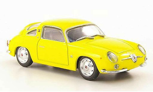 Fiat 750 Abarth 1/43 Hachette Record Monza yellow 1958 diecast model cars