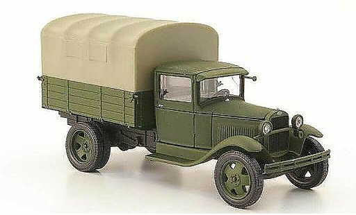 Gaz AA Pritsche 1/43 Nash Avtoprom flatbed olive avec beiger Plane diecast model cars