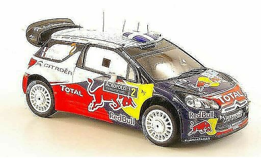 DS Automobiles DS3 WRC 2011 1/43 Spark No.2 Red Bull Rally Acropolis diecast model cars