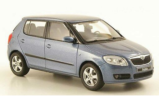 Skoda Fabia II 1/43 Abrex bluegrey 2006 diecast model cars